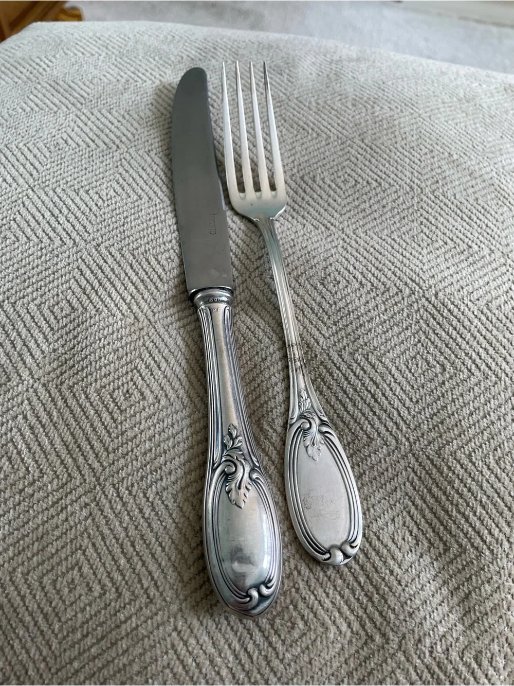 Vintage oversized knife and fork